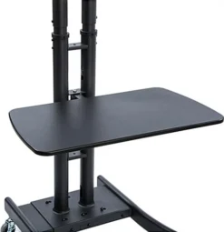 TV Stand W/ 28” Shelf Fits Monitors 32”-65”, Knock Down W/ Travel Case – Black -UZI Business Furniture Shop mbtvkdbkbbk.ra5 preview