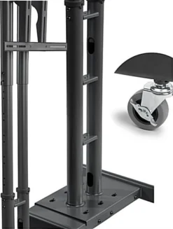 TV Stand W/ 28” Shelf Fits Monitors 32”-65”, Knock Down W/ Travel Case – Black -UZI Business Furniture Shop mbtvkdbkbbk.ra6 preview