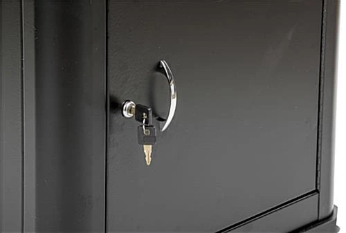 TV Stand W/ Locking Cabinet Fits Monitors 32”-65”, Collapsible W/ Carry Case – Black 6 TV Stand W/ Locking Cabinet Fits Monitors 32”-65”, Collapsible W/ Carry Case – Black - Image 6