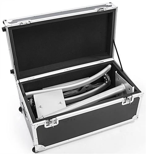 TV Stand W/ Wheels, Fits Monitors 32”-65”, Collapsible W/ Travel Case – Silver 7 TV Stand W/ Wheels, Fits Monitors 32”-65”, Collapsible W/ Travel Case – Silver - Image 7