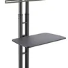 TV Stands With 28” Shelf, Fits Monitors 37” To 65", Wheels – Black