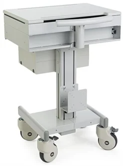 Computer Cart W/ Height Adjustable Pedal, 3 Drawers & CPU Holder - Gray -UZI Business Furniture Shop medcwst0m.ra2 preview