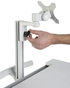 Computer Cart For (1) 15”-27” Screens, Height Adjustable, Drawers & CPU Holder – Gray -UZI Business Furniture Shop medcwst1m.ra3 preview