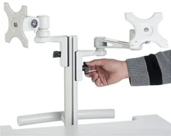 Computer Cart For (2) 15”-23" Screens, Height Adjustable, Drawers & CPU Holder – Gray 13 Computer Cart For (2) 15”-23" Screens, Height Adjustable, Drawers & CPU Holder – Gray -UZI Business Furniture Shop medcwst2m.ra3 preview