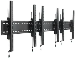 Video Wall Mount For (3) 30" - 60" TV Screens, Portrait, Tilting Bracket - Black -UZI Business Furniture Shop mnbd3060s3p.ra2 preview