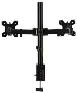 Desktop Dual Monitor Stand With Articulating Arm, Fits Monitors 13" To 27" - Black -UZI Business Furniture Shop monmtdu.ra2 preview