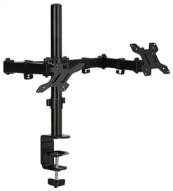 Desktop Dual Monitor Stand With Articulating Arm, Fits Monitors 13" To 27" - Black -UZI Business Furniture Shop monmtdu.ra4 preview