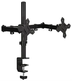 Desktop Dual Monitor Stand With Articulating Arm, Fits Monitors 13" To 27" - Black -UZI Business Furniture Shop monmtdu.ra5 preview