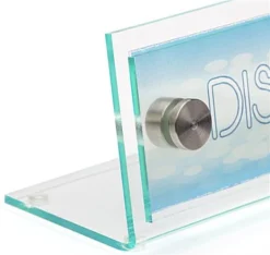 Workshop Series 8 X 2 Acrylic Sign Holder W/ Business Card Pocket, Slant Back - Clear -UZI Business Furniture Shop npsign82bc.ra5 preview