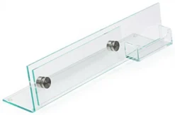 Workshop Series 8 X 2 Acrylic Sign Holder W/ Business Card Pocket, Slant Back - Clear