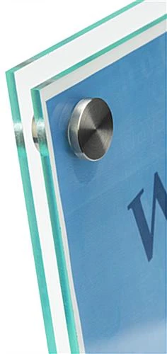 Workshop Series 8.5 X 11 Acrylic Sign Holder W/ Business Card Pocket, Slanted - Clear 6 Workshop Series 8.5 X 11 Acrylic Sign Holder W/ Business Card Pocket, Slanted - Clear - Image 6