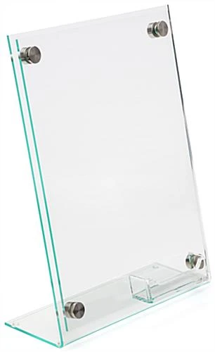 Workshop Series 8.5 X 11 Acrylic Sign Holder W/ Business Card Pocket, Slanted - Clear 1 Workshop Series 8.5 X 11 Acrylic Sign Holder W/ Business Card Pocket, Slanted - Clear