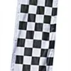 14’ Feather Flag & Ground Spike With Pre-Printed Checkered Pattern – Black & White