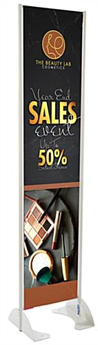 16 X 72 Outdoor Permanent Banner Stand, Single Sided Print Graphic - Gray