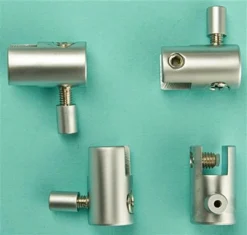 1" Edge Grip Cable Clamps For Cable Hanging System, Set Of 4 - Silver