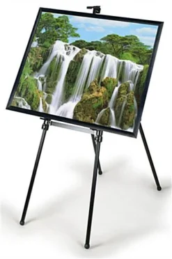 24 X 36 Poster Frame With Floor Easel, Adjustable Height - Black