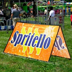 78"w Outdoor Pop Up A-Frame Sideline Banner - Custom Printed Graphics
