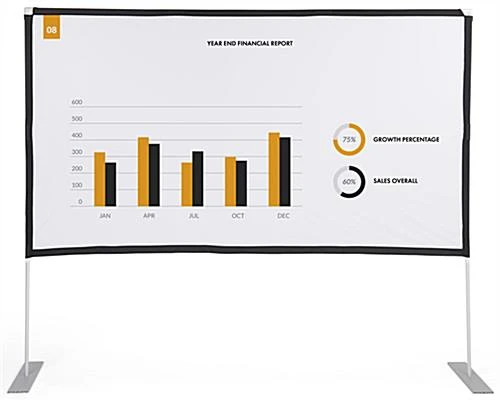88 X 78 Projector Screen W/ Outdoor Stand & Ground Stakes, 100 In. Diagonal - White 3 88 X 78 Projector Screen W/ Outdoor Stand & Ground Stakes, 100 In. Diagonal - White - Image 3