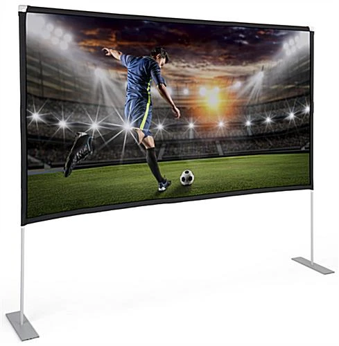 88 X 78 Projector Screen W/ Outdoor Stand & Ground Stakes, 100 In. Diagonal - White 1 88 X 78 Projector Screen W/ Outdoor Stand & Ground Stakes, 100 In. Diagonal - White