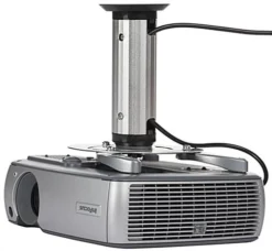 Projector Ceiling Mount With 2 Mounting Cylinders, Tilting, Rotating – Silver