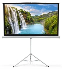 63 X 36 Projector Screen With Tripod Stand, 72-inch Retractable Screen - Black -UZI Business Furniture Shop prstri72.ra2 preview