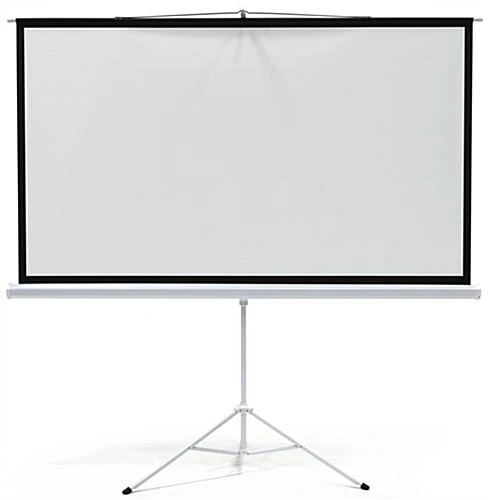 79 X 45 Projector Screen With Tripod Stand, 90-inch Retractable Screen - Black 4 79 X 45 Projector Screen With Tripod Stand, 90-inch Retractable Screen - Black - Image 4