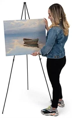 Display Easel For Floor, Standard Tripod Design, Portable - Black -UZI Business Furniture Shop qt29e .ra3 preview