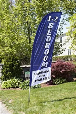 8' Real Estate Feather Flag W/ Spike, 1-2 BEDROOM APARTMENT NOW AVAILABLE Message