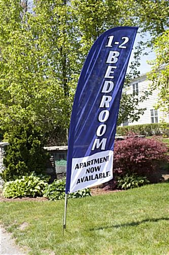 8' Real Estate Feather Flag W/ Spike, 1-2 BEDROOM APARTMENT NOW AVAILABLE Message 1 8' Real Estate Feather Flag W/ Spike, 1-2 BEDROOM APARTMENT NOW AVAILABLE Message