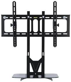 TV Wall Mount With Glass Shelf, Fits Monitors 32 To 55", Tilting Bracket - Black -UZI Business Furniture Shop shfmt3255b.ra2 preview