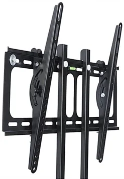 TV Wall Mount With Glass Shelf, Fits Monitors 32 To 55", Tilting Bracket - Black -UZI Business Furniture Shop shfmt3255b.ra5 preview