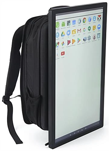 21.5" Digital Backpack With LCD Screen, Android 7.1 OS - Black 2 21.5" Digital Backpack With LCD Screen, Android 7.1 OS - Black - Image 2