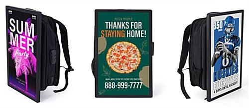 21.5" Digital Backpack With LCD Screen, Android 7.1 OS - Black 3 21.5" Digital Backpack With LCD Screen, Android 7.1 OS - Black - Image 3