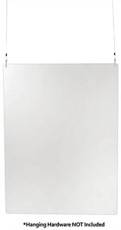 Sneeze Shield, Hanging Or Countertop, Acrylic, Single Panel - Clear -UZI Business Furniture Shop smsdabvm1.ra2 preview