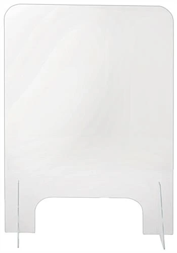 Countertop Sneeze Shield, Polycarbonate, Vertical Orientation - Clear 2 Countertop Sneeze Shield, Polycarbonate, Vertical Orientation - Clear - Image 2