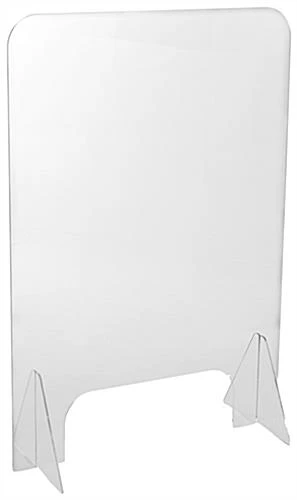 Countertop Sneeze Shield, Polycarbonate, Vertical Orientation - Clear 1 Countertop Sneeze Shield, Polycarbonate, Vertical Orientation - Clear