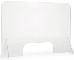 Countertop Sneeze Shield, Acrylic, Horizontal Orientation - Clear