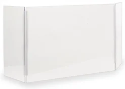 Countertop Sneeze Shield, Adjustable, Polycarbonate, Three Panels - Clear