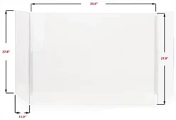 Countertop Sneeze Shield, Adjustable, Polycarbonate, Three Panels - Clear -UZI Business Furniture Shop smsdasglg wdim preview