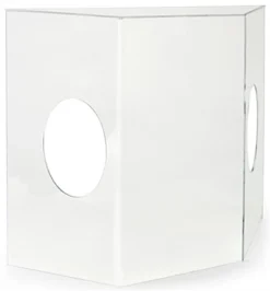 Countertop Sneeze Shield With Arm Openings, Acrylic, Three Panels - Clear