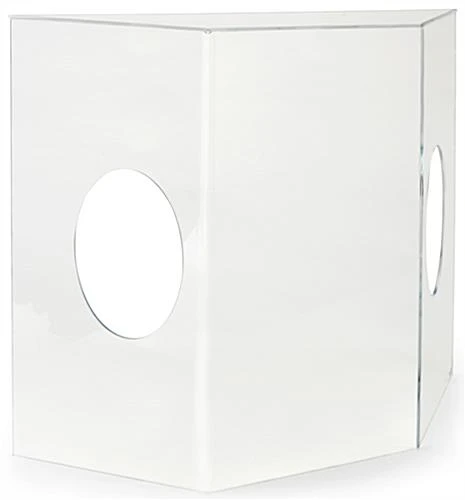 Countertop Sneeze Shield With Arm Openings, Acrylic, Three Panels - Clear 1 Countertop Sneeze Shield With Arm Openings, Acrylic, Three Panels - Clear