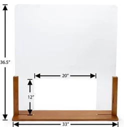 33" W X 36" H Wood And Acrylic Sneeze Guard W/ Passthrough - Oak 7 33" W X 36" H Wood And Acrylic Sneeze Guard W/ Passthrough - Oak -UZI Business Furniture Shop smsdawblo.ra2 preview