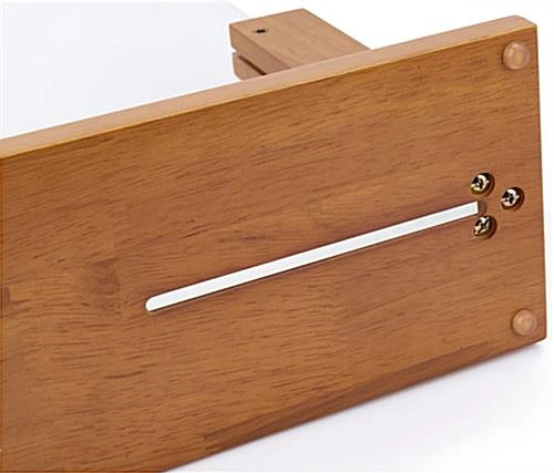 33" W X 36" H Wood And Acrylic Sneeze Guard W/ Passthrough - Oak 4 33" W X 36" H Wood And Acrylic Sneeze Guard W/ Passthrough - Oak - Image 4