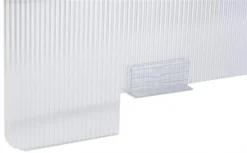 Extended Countertop Sneeze Shield, Polycarbonate, Single Panel - Translucent -UZI Business Furniture Shop smsdeecbclr.ra2 preview