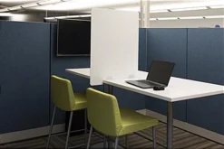 Extended Countertop Sneeze Shield, Coroplast, Single Panel - Opaque White -UZI Business Furniture Shop smsdeecbwht.ra5 preview