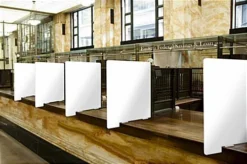 Extended Countertop Sneeze Shield, Coroplast, Single Panel - Opaque White -UZI Business Furniture Shop smsdeecbwht.ra6 preview