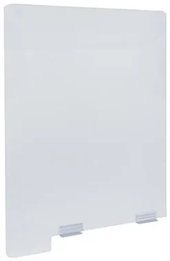 Extended Countertop Sneeze Shield, Coroplast, Single Panel - Opaque White