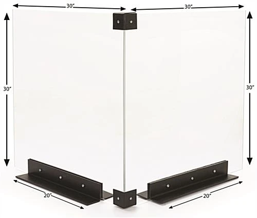 Corner Countertop Sneeze Shield, Polycarbonate, 2 Panels - Clear 5 Corner Countertop Sneeze Shield, Polycarbonate, 2 Panels - Clear - Image 5