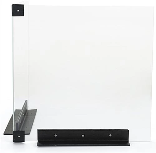 Corner Countertop Sneeze Shield, Polycarbonate, 2 Panels - Clear 2 Corner Countertop Sneeze Shield, Polycarbonate, 2 Panels - Clear - Image 2