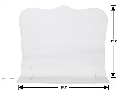 32" X 27" Acrylic Barrier W/ Color Changing LED Lights, Countertop Design - Clear 4 32" X 27" Acrylic Barrier W/ Color Changing LED Lights, Countertop Design - Clear - Image 4
